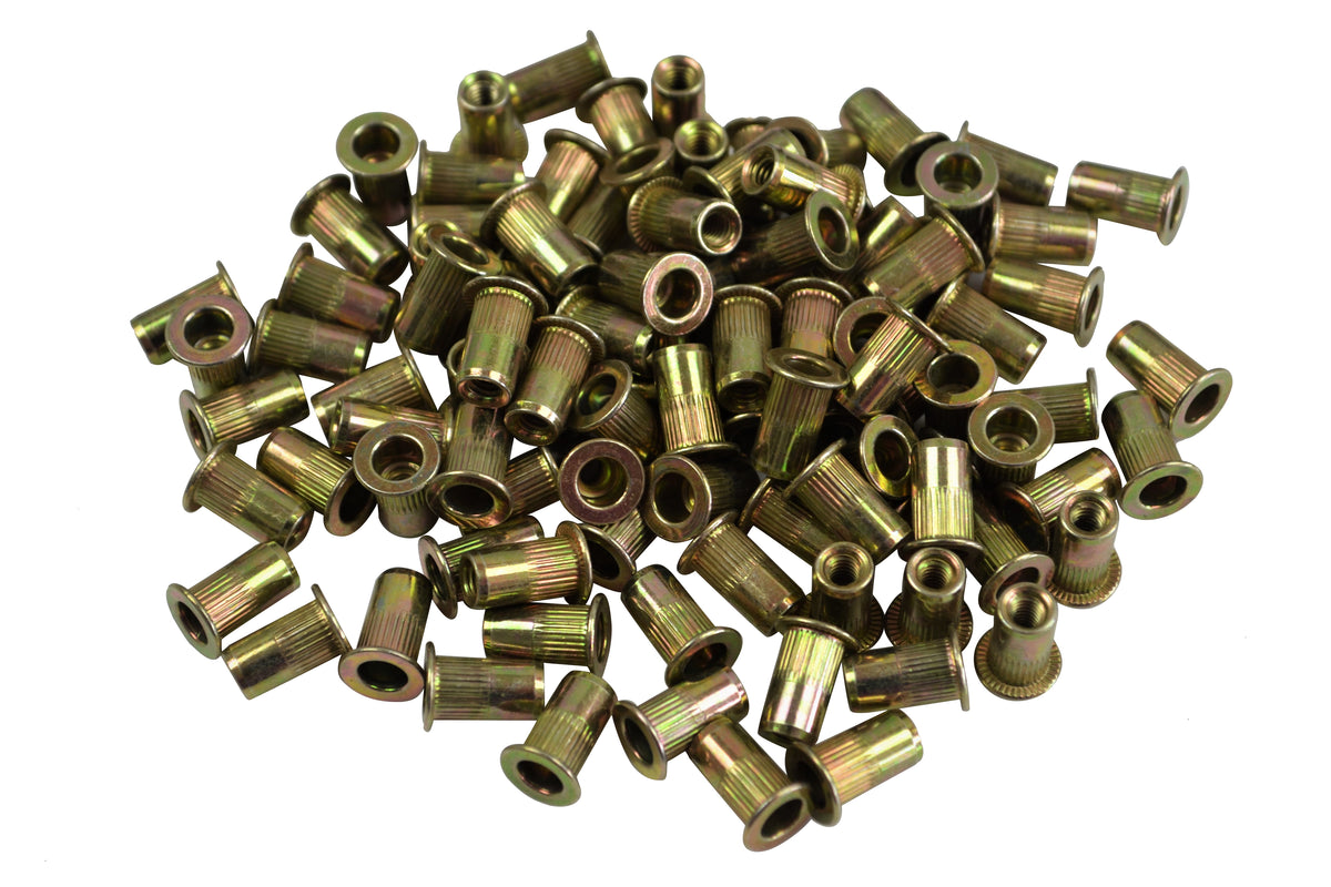 8/32 UNC Zinc Plated Steel Nutsert Rivet Nuts – Bulk Pack of 100
