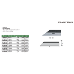 Insize Straight Edge 500 mm Beveled Edge Series 4700-500