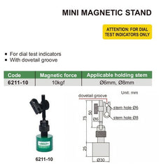 Insize Mini Magnetic Stand 10kg Range Series 6211-10
