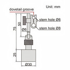 Insize Mini Magnetic Stand 10kg Range Series 6211-10