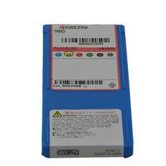 Kyocera TKN3 PR1535 – Cut-Off Insert (General Purpose, TK Chipbreaker) with labels and warnings on a white background