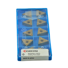10pc Kyocera TNMG160404PS CA025P – Turning Insert (Medium to Roughing, PS Chipbreaker)