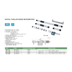 Insize Digital Tubular Inside Micrometer 150–1000 mm Range Series 3521-1000
