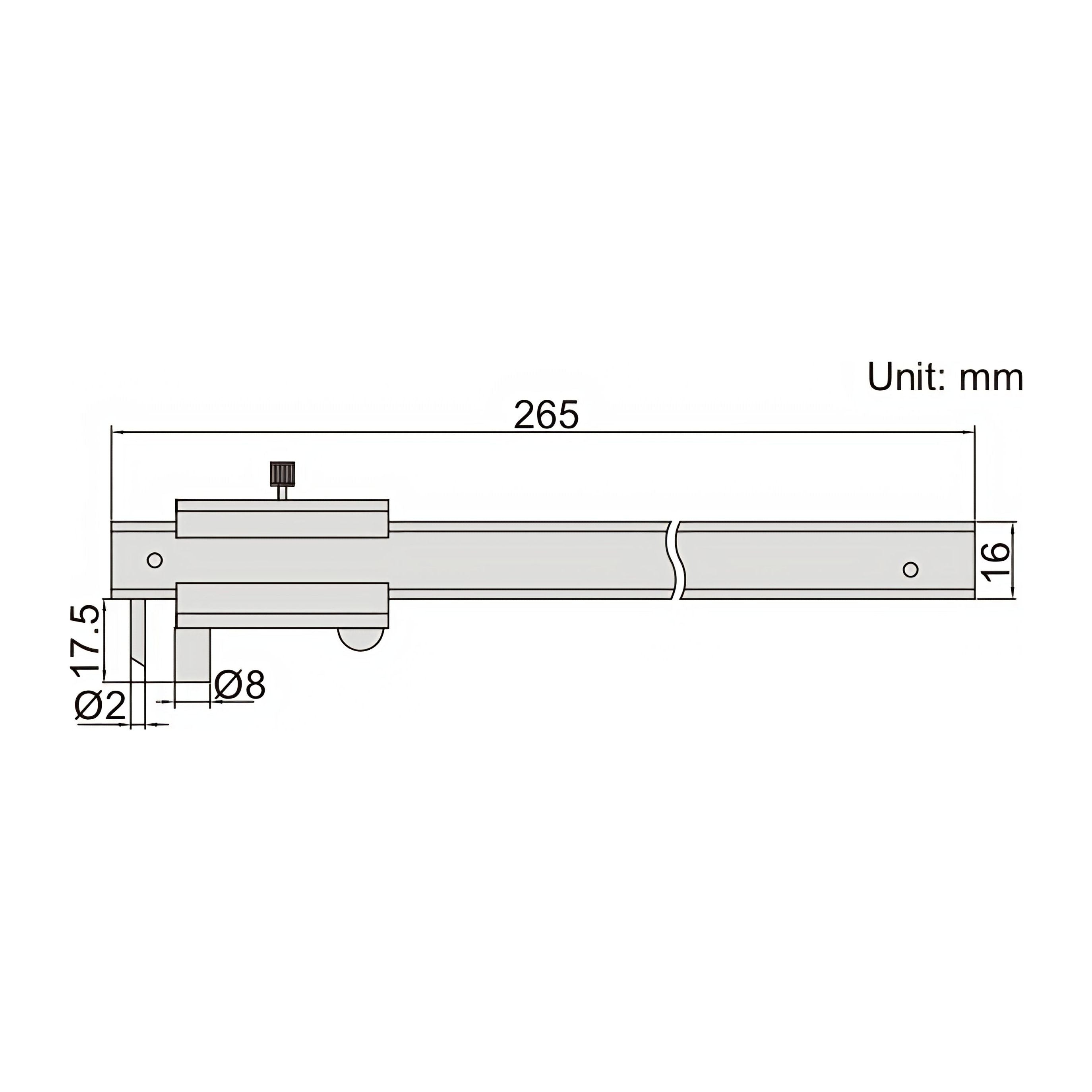 Insize Scribing Caliper  0-200mm/0-8" Range Series 7202-200A