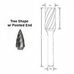 Best Carbide - SG1NF 1/4" Aluminium Cut Carbide Burr