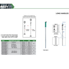Insize Long Handle 1480 mm × 14.5 mm Series 7351-EX23
