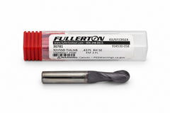 Fullerton 7/16" 2 Flute TiAlN Coated Carbide Ball Nose Endmill - 3215 Series