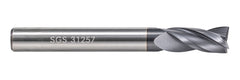 Kyocera SGS 31257 1/4" 4 Flute Ti-NAMITE-A AlTiN Coated Stub Carbide Square End Mill