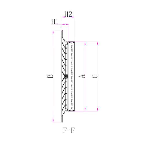 Ductsure White Aluminium Vent Grille – Square Face Slat (295 x 295 mm) - LFD-4A 295/150