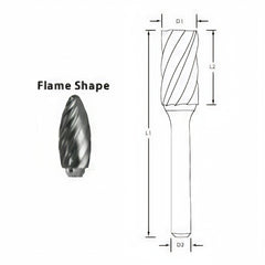 Best Carbide - SH2NFL6 5/16" Aluminium Cut Long Series Carbide Burr