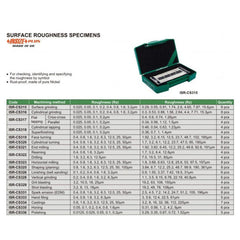 Insize Surface Roughness Specimen 8 Pcs Set for Cylindrical Turning Series ISR‑CS320