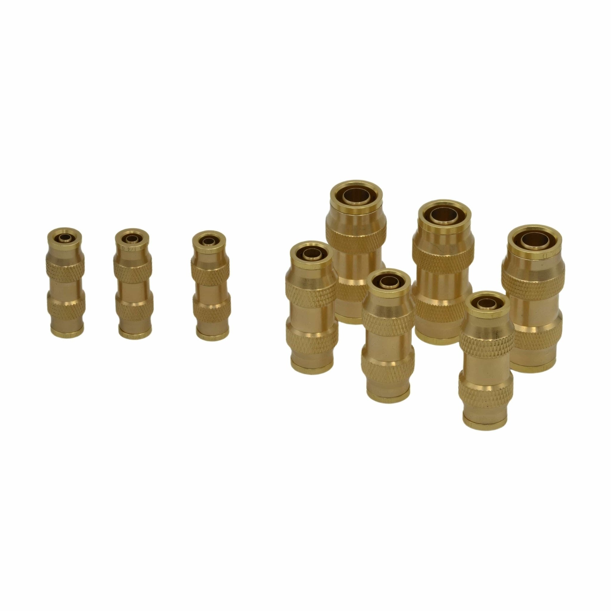9 Piece DOT Straight Brass Push in Hose Connect Grab Kit Assortment - Twin Eagle Imports