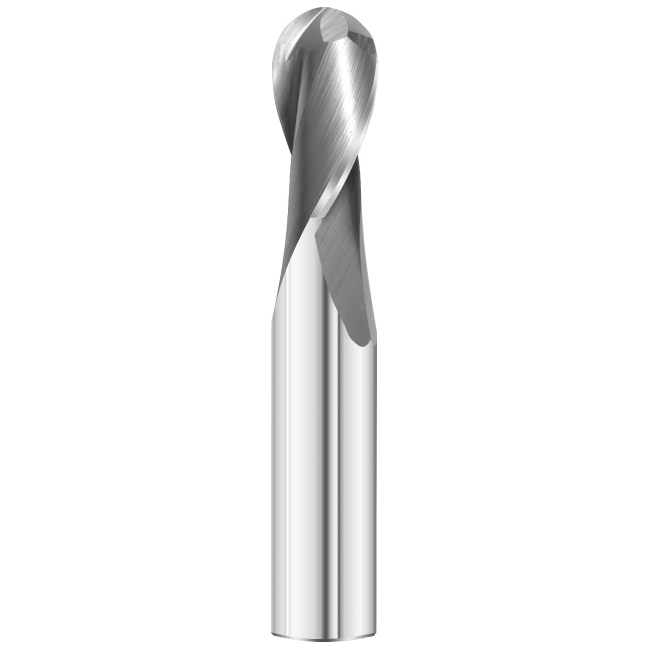 Best Carbide Short Series Ball Nose Slot Drill 1/8" (2 Flute, Uncoated)