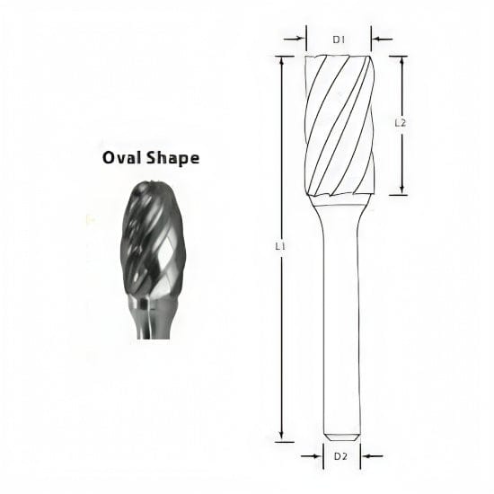 Best Carbide - SE3NF 3/8" Aluminium Cut Carbide Burr