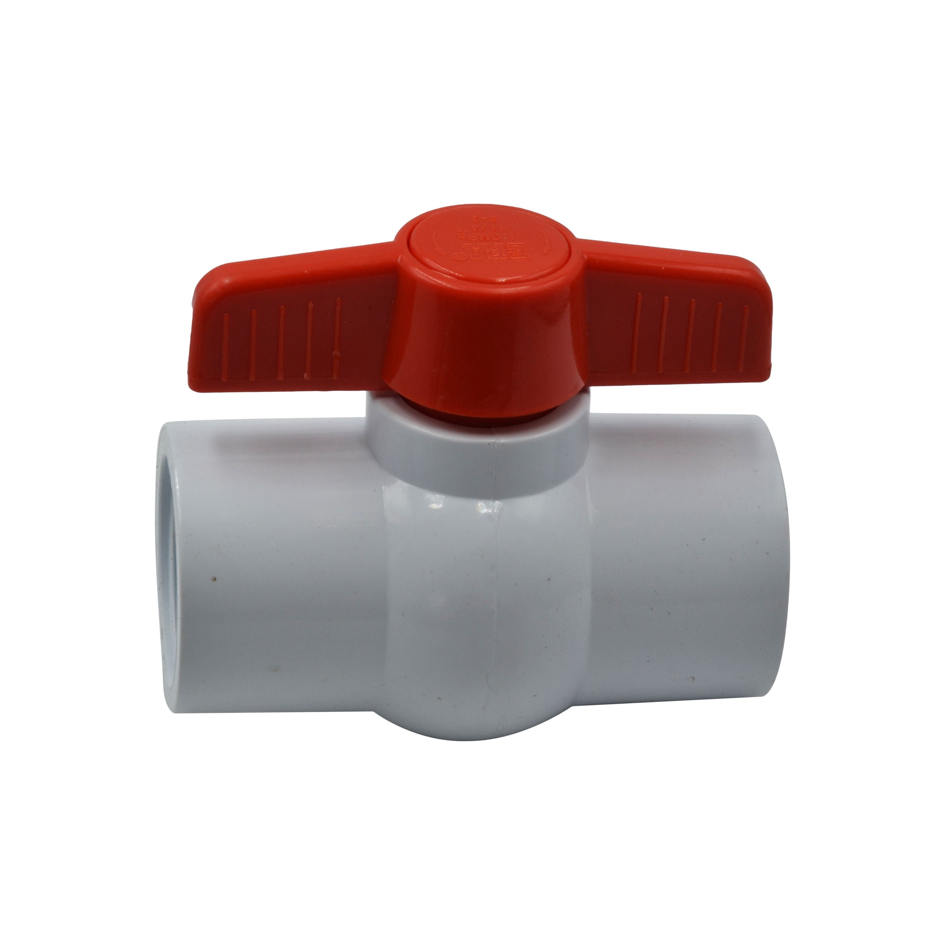 x4 PVC Pipe Female/Female 1 1/4" NPT Thread Ball Valve