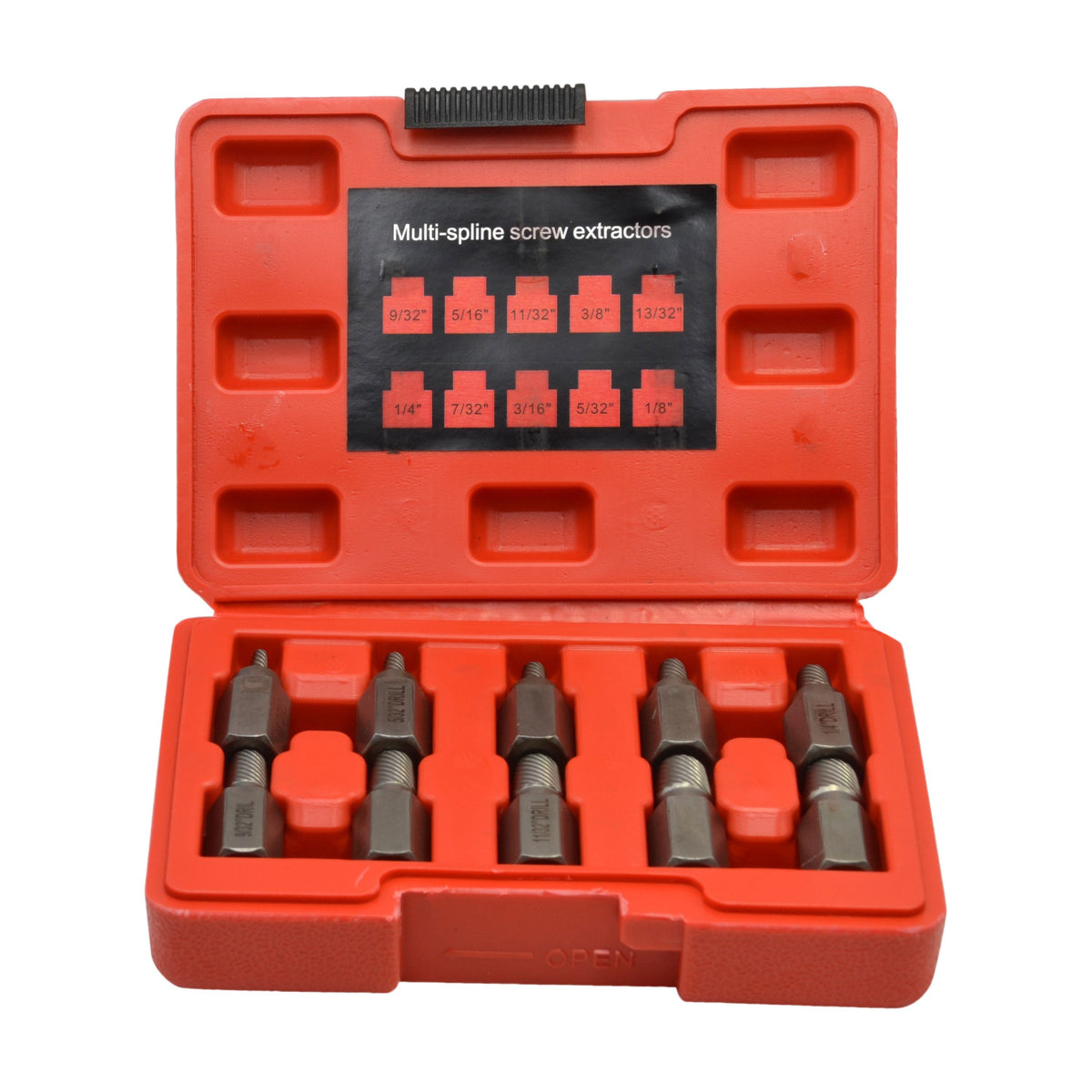 Multi Spline Screw Extractor Set 10 Piece Kit