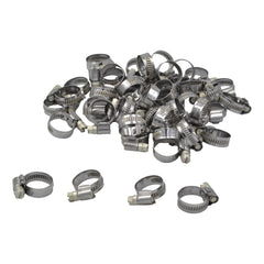 50 Piece Kale 304 Stainless Steel 12-20mm Worm Drive Hose Clamp