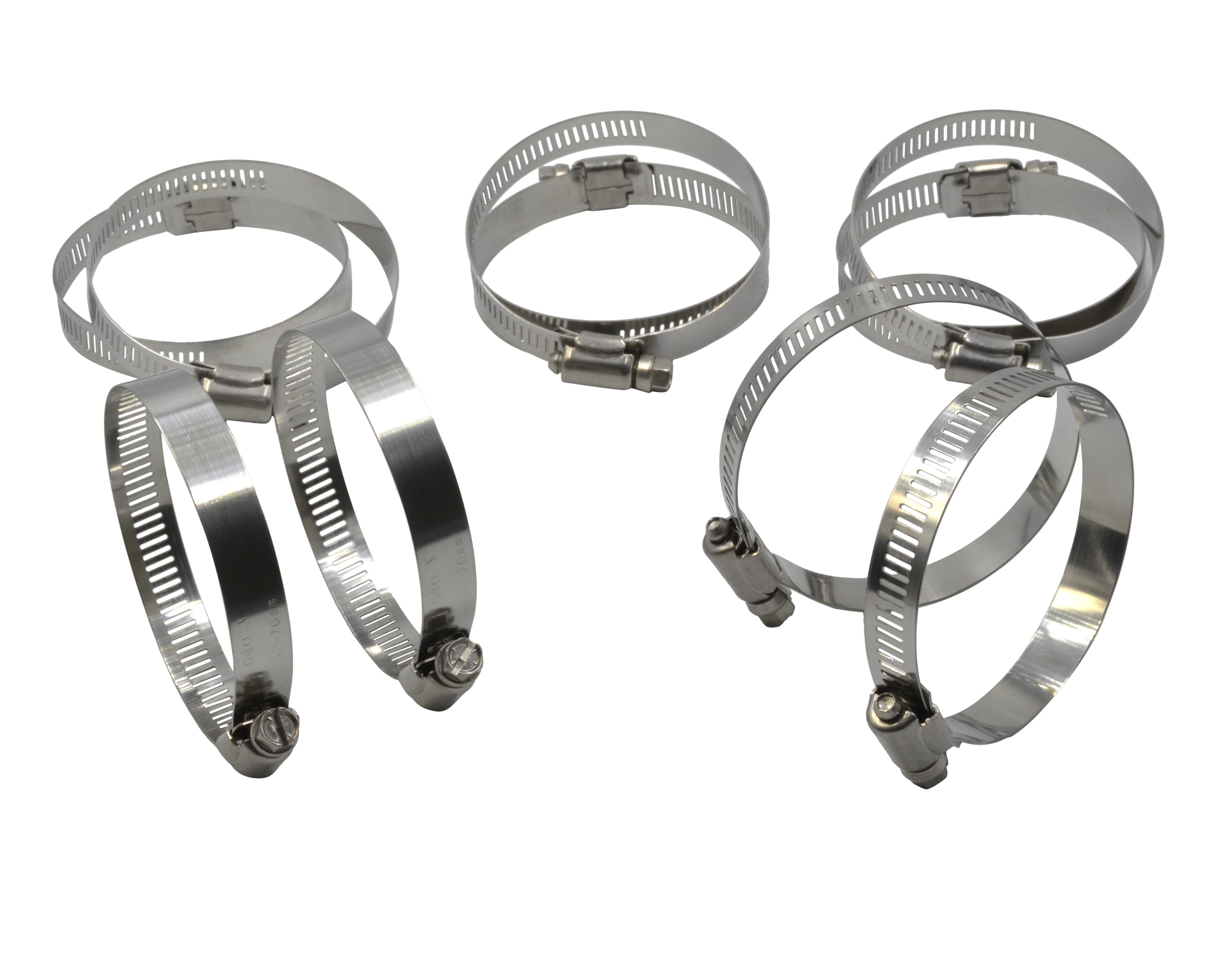 10 Piece 304 Stainless Steel 52-76mm Worm Drive Hose Clamp