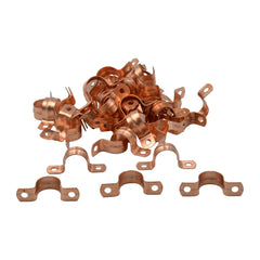 50 Pack Heavy Pattern 10mm 3/8 Copper Saddle 