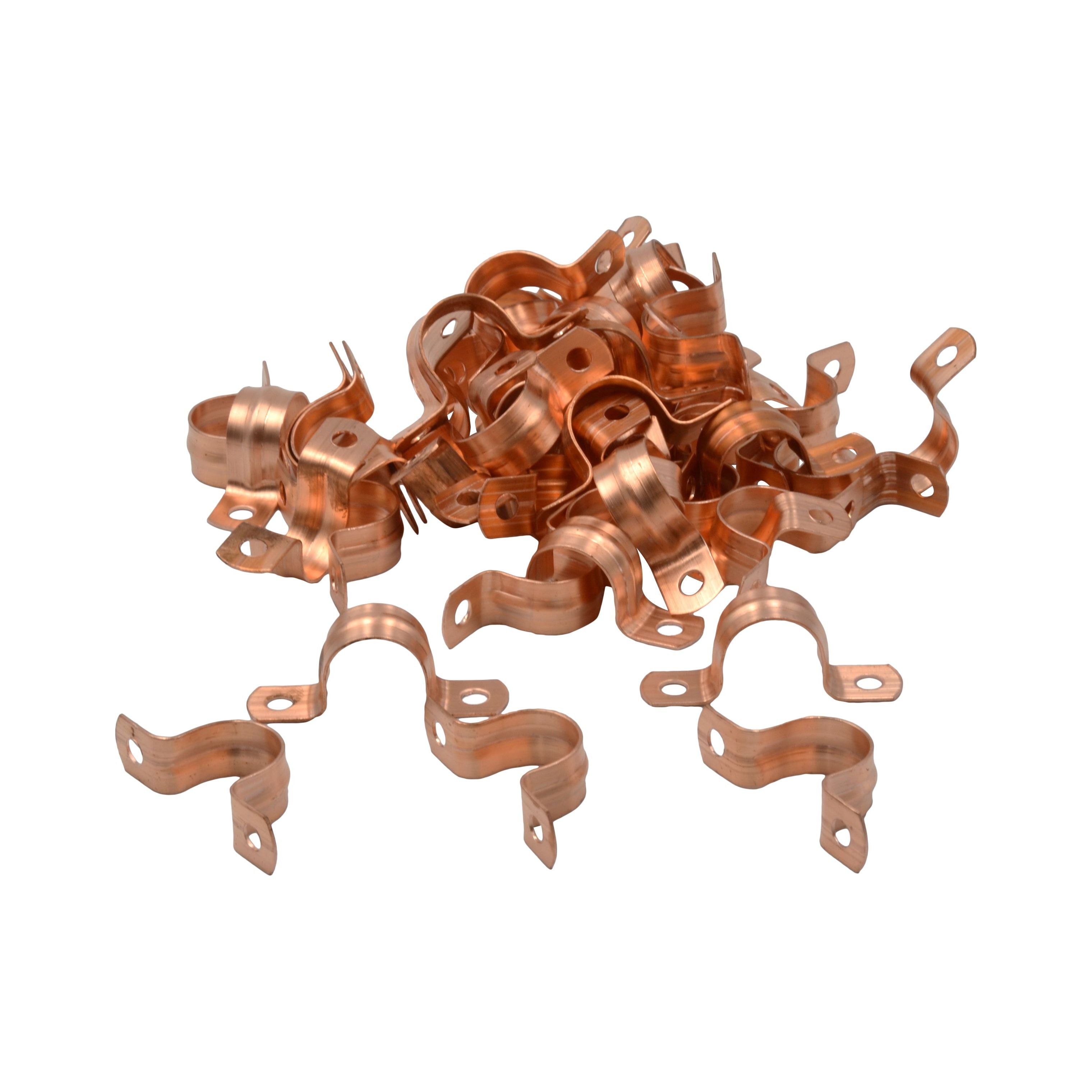 25 Pack Heavy Pattern 20mm 3/4 Copper Saddle