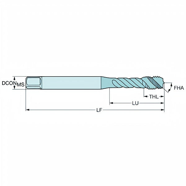 Sandvik M3 x 0.5 Blue Spiral Flute Tap – Precision Tapping for Blind Holes
