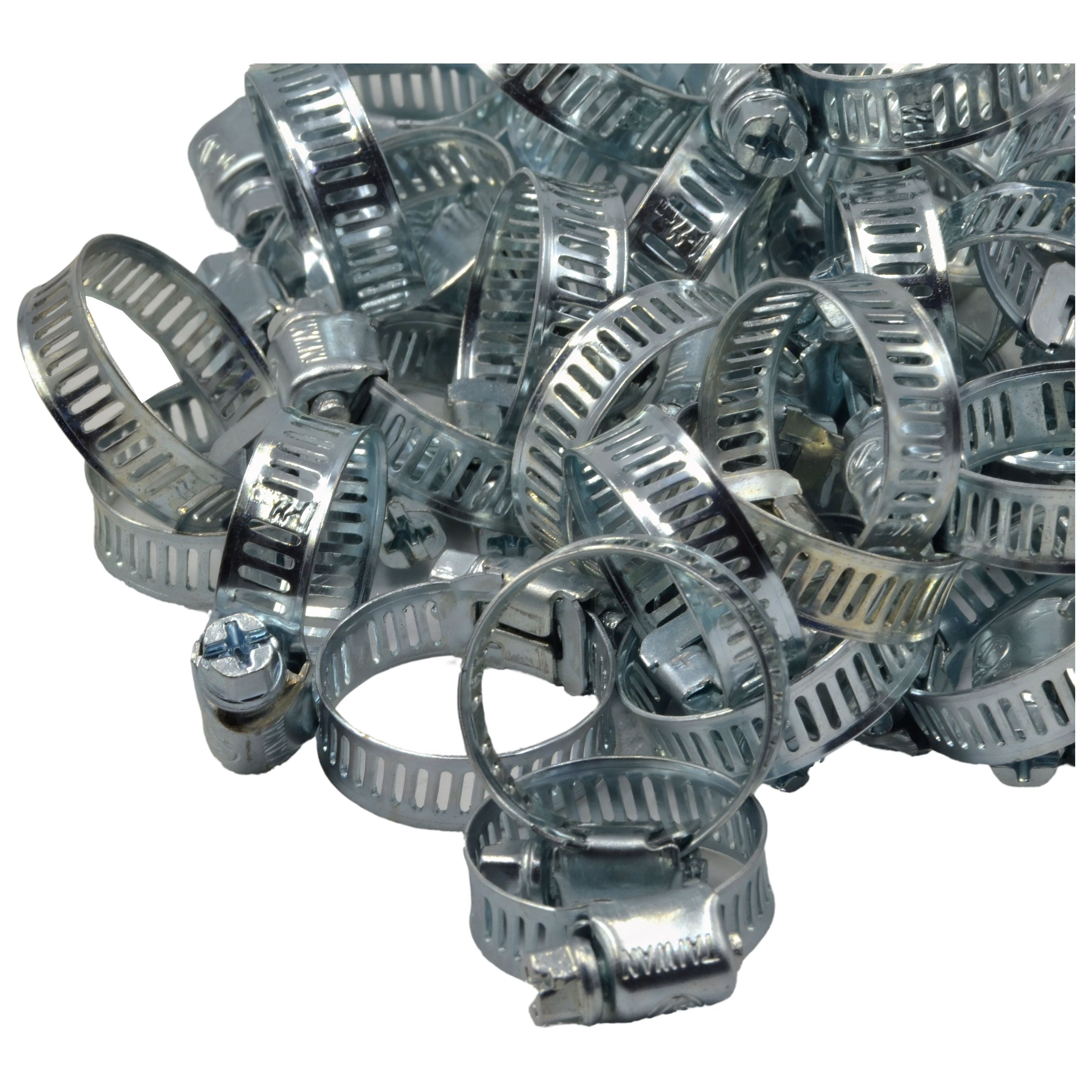 50 Piece Zinc 12-23mm Worm Drive Hose Clamp