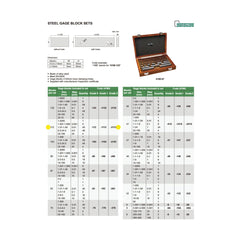 Insize 112 Piece Steel Gauge Block Set Series 4100-2112