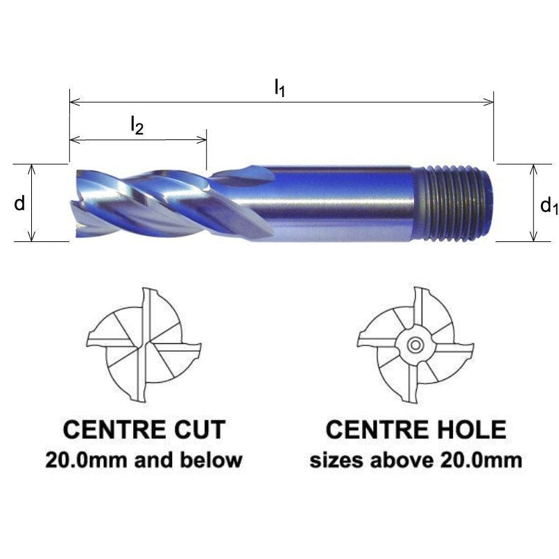 Somta Multi Flute 10mm HSS-Co8e Multi-Purpose End Mill