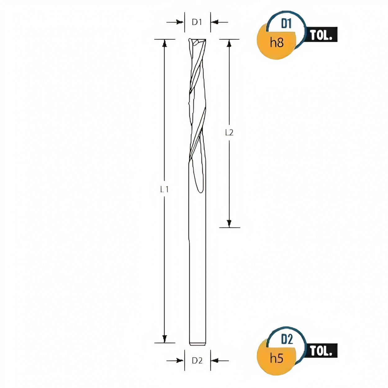 Best Carbide 16mm 4 Flute Long Series Square End Mill TiALN Coated