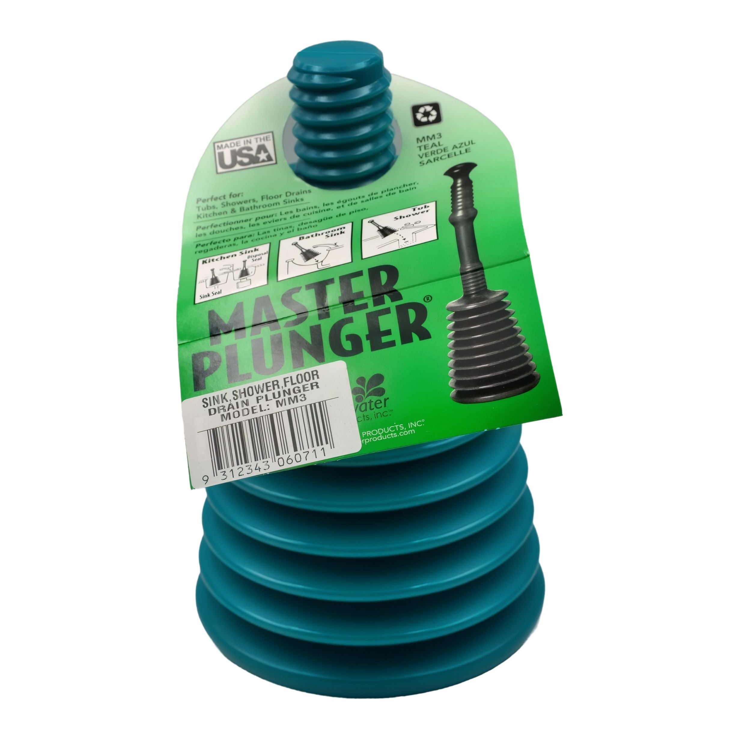 Master Mini MM3 Plunger for Showers, Sinks, and Floor Drains 450mm