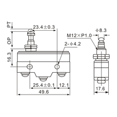 Z-15GQ-B Snap-Action Micro Limit Switch Diagram