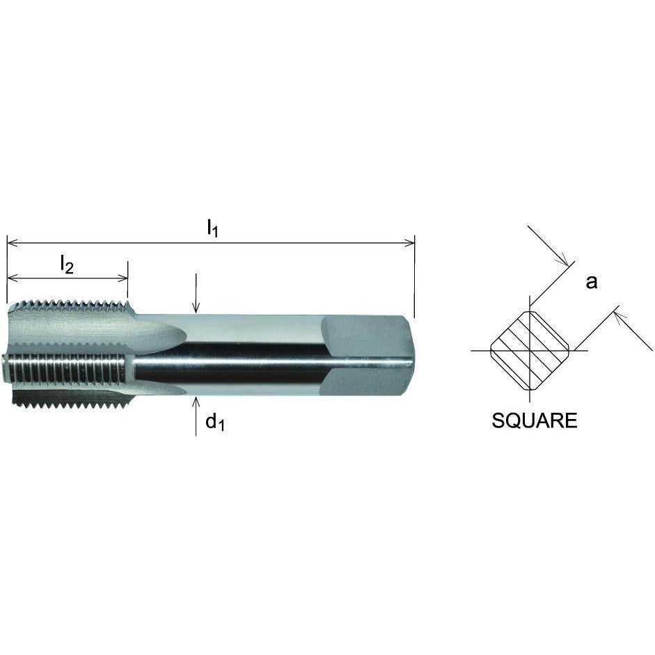 SOMTA - Series 581 HSS NPS 1" Taper Tap - Taper Pipe Tap
