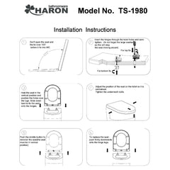 Haron TS-1980 SABLE Slow Close Toilet Seat (Matt Black)