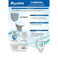 Haron TS-260 CARNIVAL Toilet Seat – Suits 260mm Link