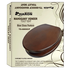 Haron TS-8800CP MAHOGANY Veneer Toilet Seat