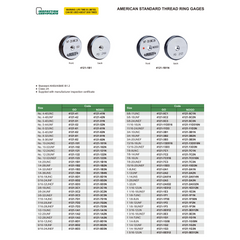 Insize American Standard Thread Ring Gage 1/2–13UNC NOGO – Series 4121-1A1N