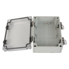 ABS IP66 Clear Lid Hinge Junction Box 125 x 175 x 75mm - Twin Eagle Imports