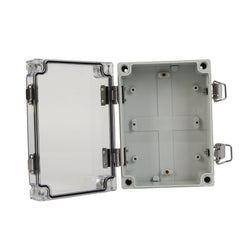 ABS IP66 Clear Lid Hinge Junction Box 125 x 175 x 75mm - Twin Eagle Imports