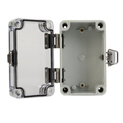 ABS IP66 Clear Lid Hinge Junction Box 80 x 130 x 70mm - Twin Eagle Imports