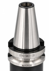 Acrow BT40-SM27-130 – Shell Mill Holder (Ø27 mm Bore, BT40 Taper) - Twin Eagle Imports