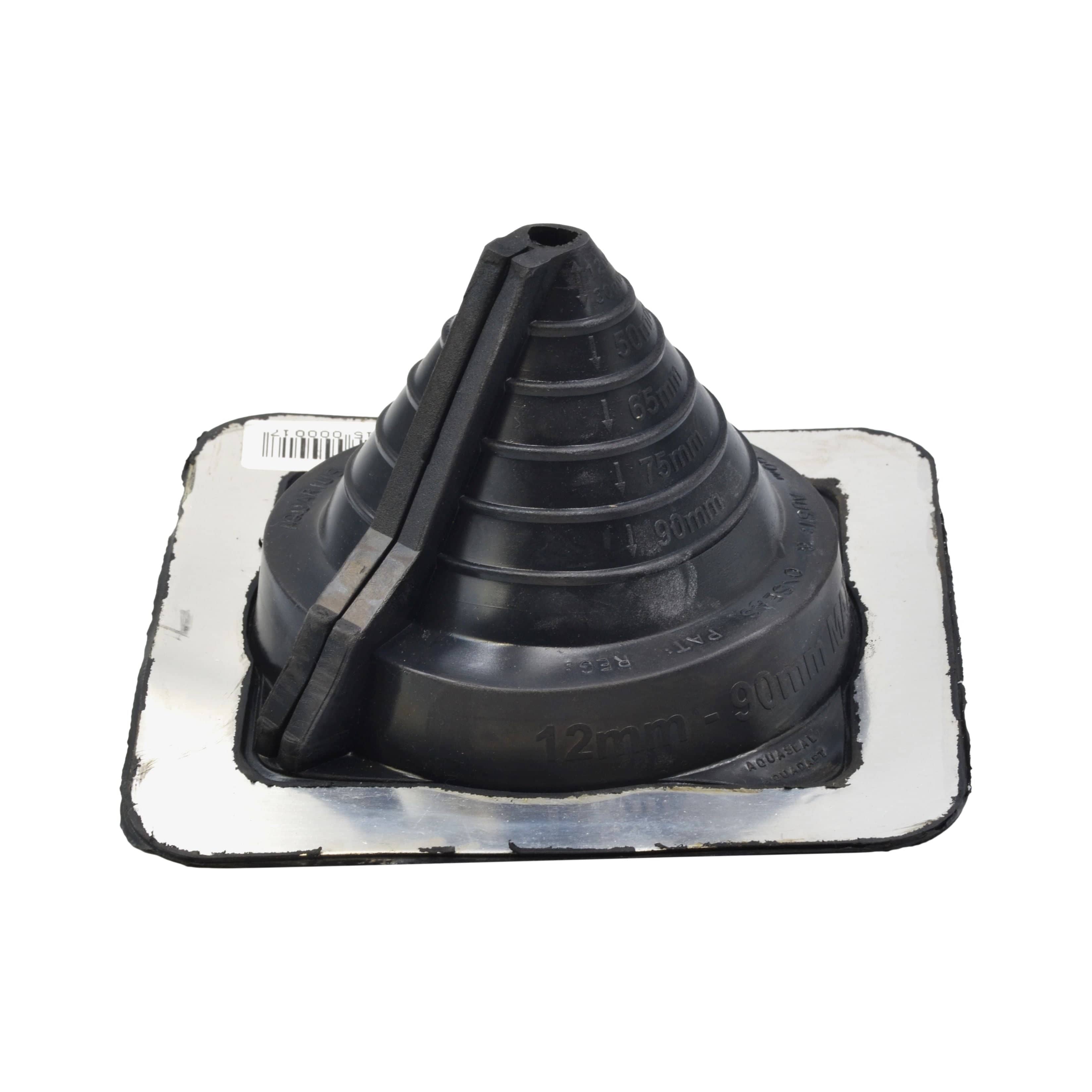 Aquaseal Roof Pipe Seal Aquaseal Aquadapt #2 Roof Pipe Flashing Black 10-70mm