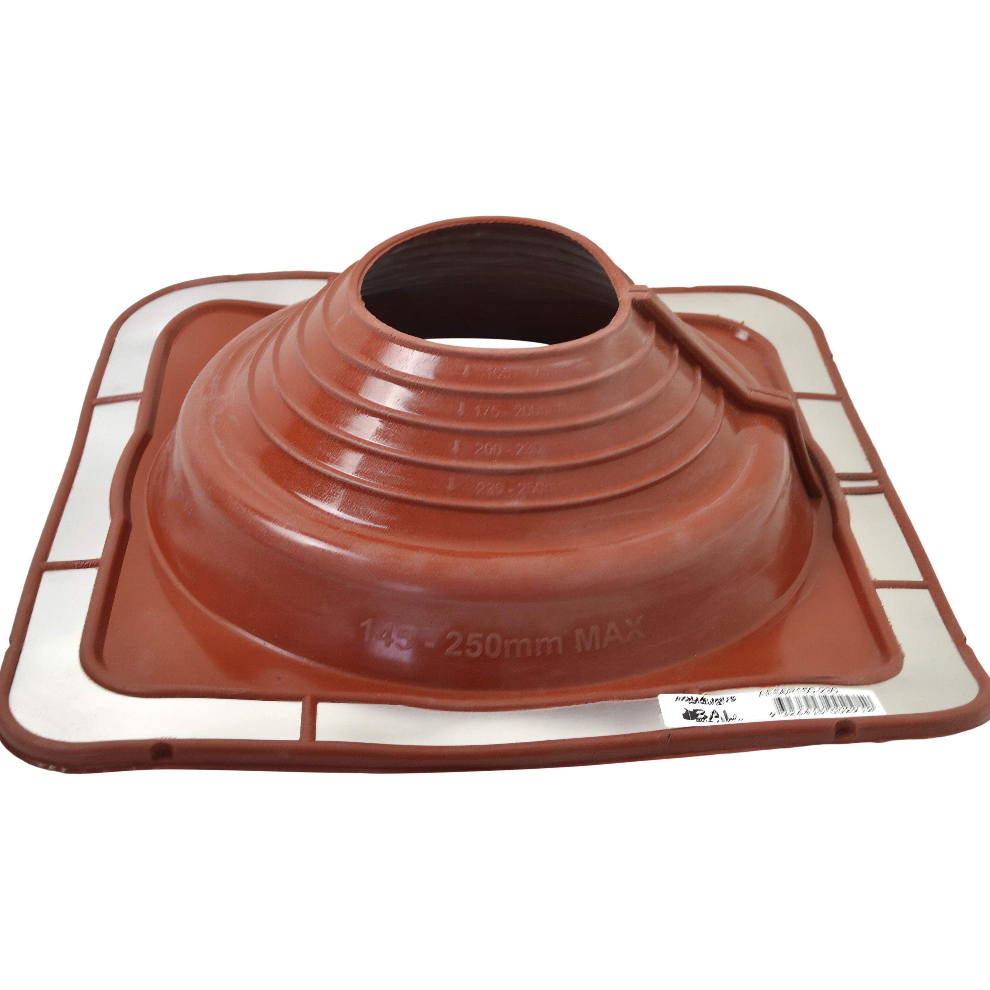 Aquaseal Roof Pipe Seal Aquaseal FlashRite #6 Metal Roof Pipe Flashing Red 150-230mm