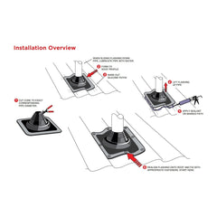 Aquaseal Roof Pipe Seal Aquaseal Special #2 Vent Pipe Flashing Black 50-80mm