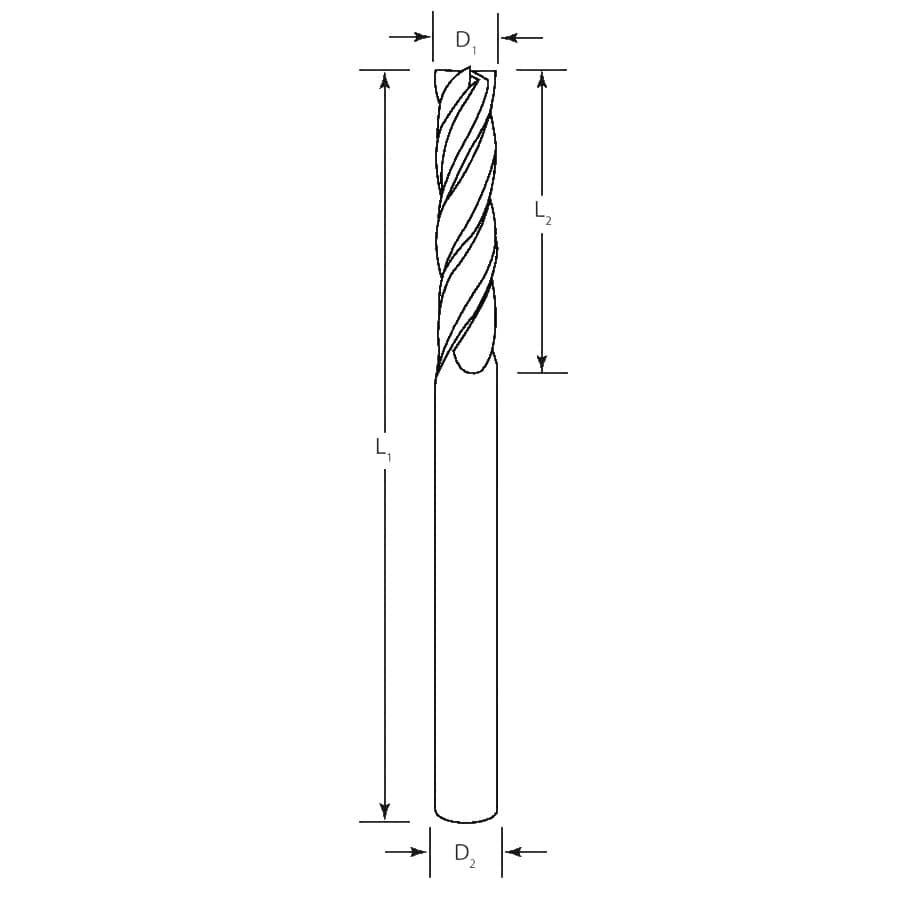 Best Carbide 7/16 4 Flute Short Series Square End Mill TiALN Coated - Twin Eagle Imports