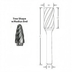 BEST CARBIDE CARBIDE BURRS Best Carbide - SF1NF 1/4" Aluminium Cut Carbide Burr