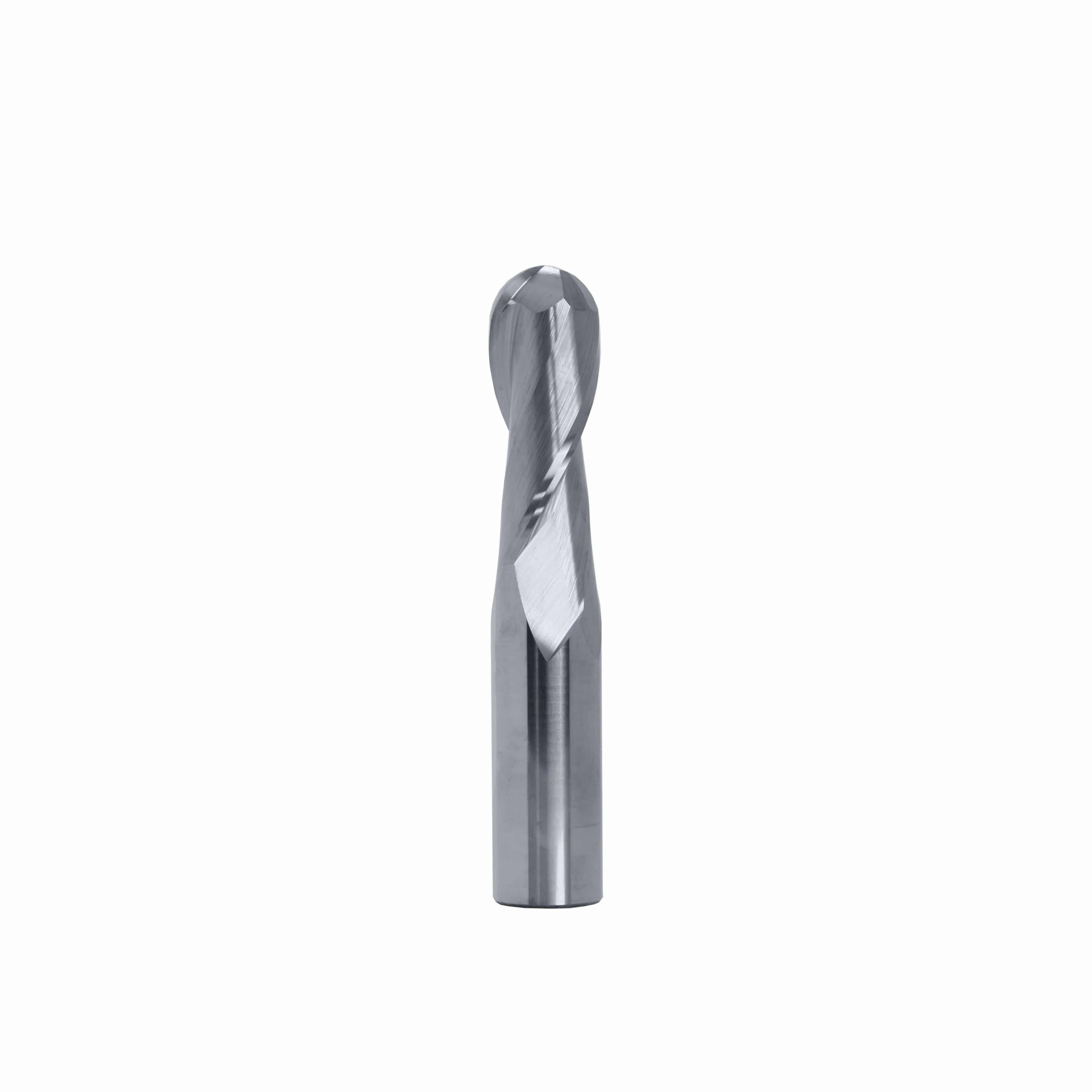 BEST CARBIDE Carbide Endmill Best Carbide - Long Series Ball Nose Slot Drill 1" (2 Flute, Uncoated)