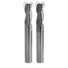 BEST CARBIDE Carbide Endmill Best Carbide Regular Length AITiN coated 4-Flute End Mill 2mm, 0.2mm Corner Radius