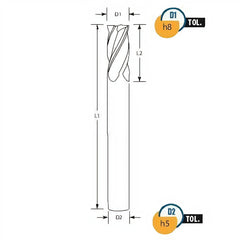 BEST CARBIDE Manufacturing Best Carbide 2mm 4 Flute Stub AITiN Coated Square End Mill – 3mm Shank