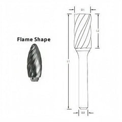 Best Carbide - SH2NFL6 5/16" Aluminium Cut Long Series Carbide Burr - Twin Eagle Imports