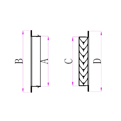 Ductsure Door Relief Vent Grille (Anodized Aluminium) – DG-A 600250